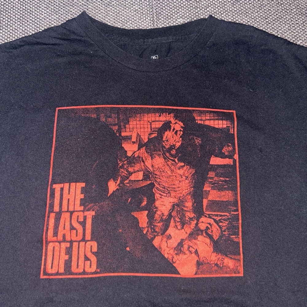 The Last of Us Naughty Dog Black Grunge T-shirt Mens Size XL Gamer Tee Rare